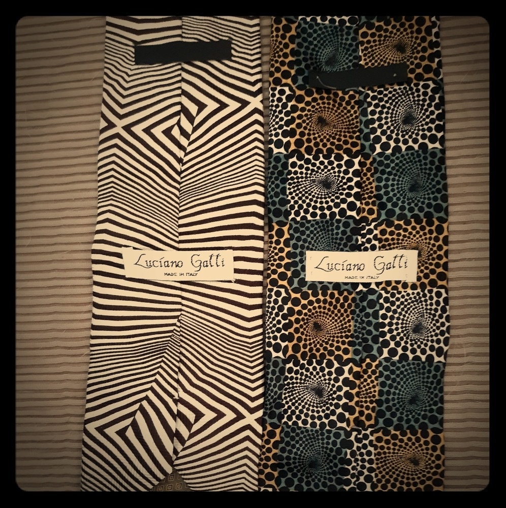 Lot of 2 Luciano Gatti Italian Ties.